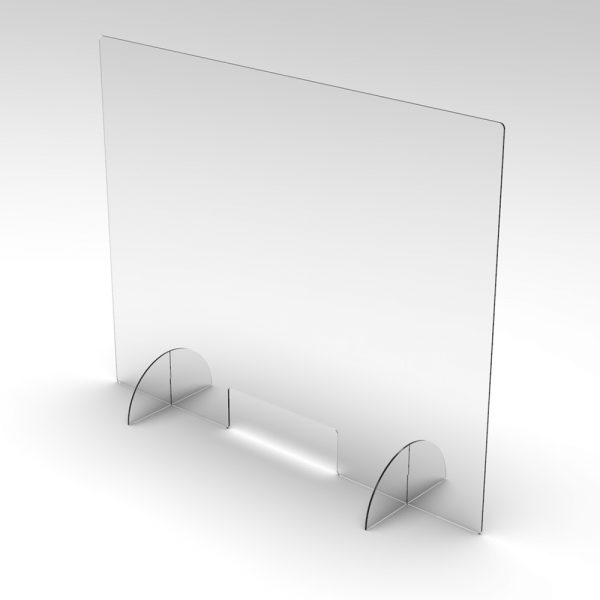 acrylic sneeze guard divider between customers and employees