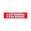 Covid bilingual floor decal english and spanish