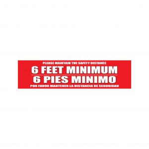 Covid bilingual floor decal english and spanish