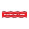 WAIT HERE KEEP 6 FT. APART FLOOR DECAL